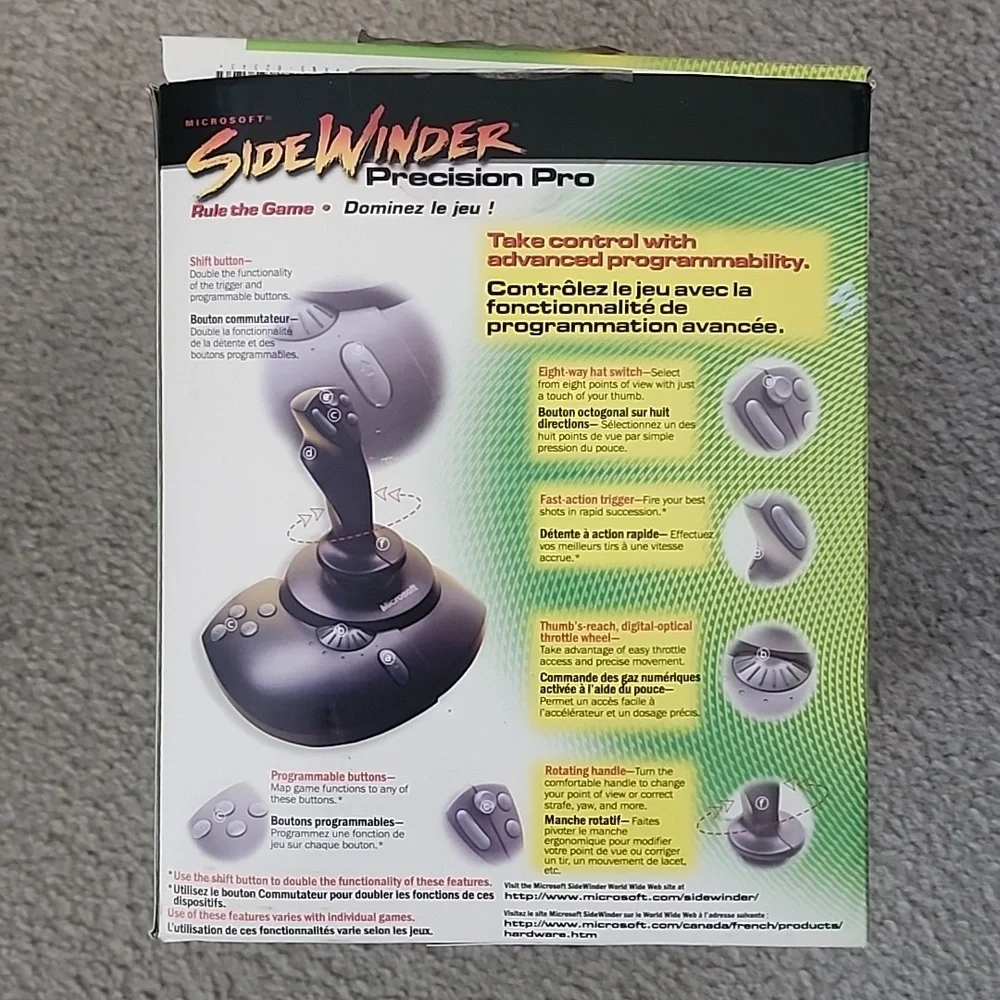 Microsoft SideWinder Precision Pro Gaming Joystick With Game Pad